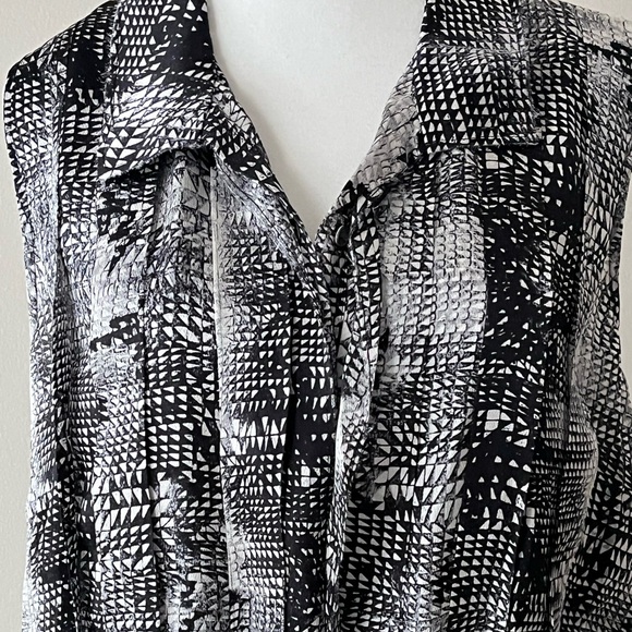 Edun NWT Black & White Belted Shirt Dress - Picture 2 of 5